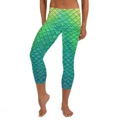 FinfolkProductions Shoal Green Capri Leggings