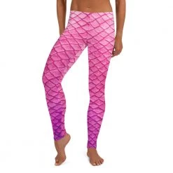 FinfolkProductions Plumeria Pink Leggings