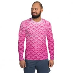 FinfolkProductions Plumeria Pink Relaxed Fit Rash Guard