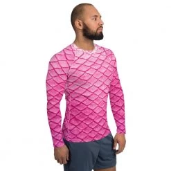 FinfolkProductions Plumeria Pink Relaxed Fit Rash Guard