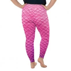 FinfolkProductions Plumeria Pink Plus Size Leggings