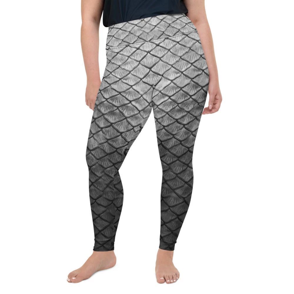 FinfolkProductions Starcrossed Silver Plus Size Leggings 2 FinfolkProductions Starcrossed Silver Plus Size Leggings
