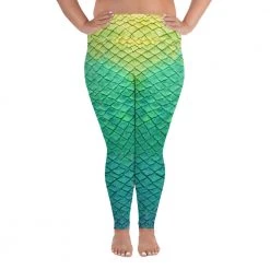 FinfolkProductions Shoal Green Plus Size Leggings