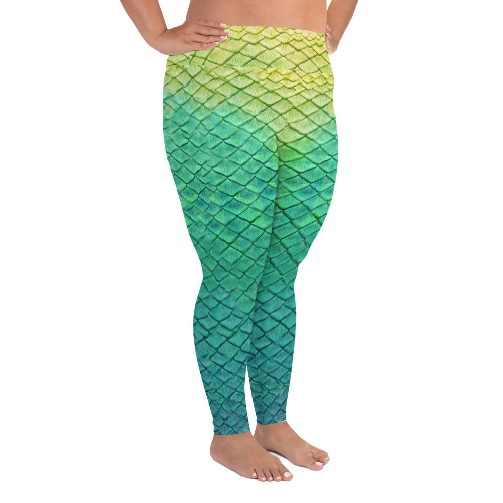 FinfolkProductions Shoal Green Plus Size Leggings 3 FinfolkProductions Shoal Green Plus Size Leggings
