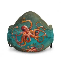 FinfolkProductions Curious Kraken Face Mask Face Masks