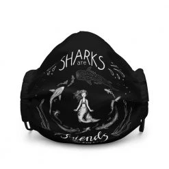 FinfolkProductions Shark Friends Face Mask Face Masks