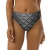 FinfolkProductions Starcrossed Silver Recycled High-waisted Bikini Bottom