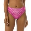 FinfolkProductions Plumeria Pink Recycled High-waisted Bikini Bottom Swimsuits