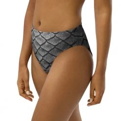 FinfolkProductions Starcrossed Silver Recycled High-waisted Bikini Bottom 8 FinfolkProductions Starcrossed Silver Recycled High-waisted Bikini Bottom