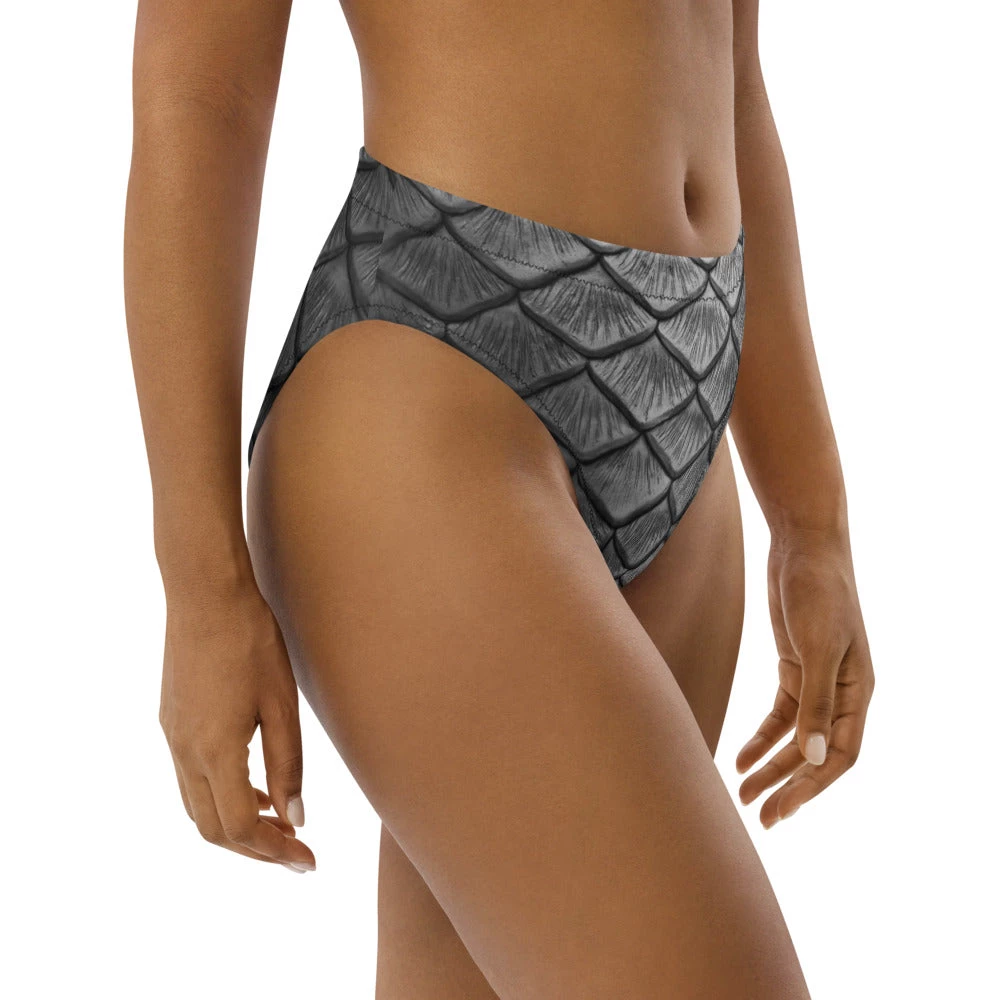 FinfolkProductions Starcrossed Silver Recycled High-waisted Bikini Bottom 2 FinfolkProductions Starcrossed Silver Recycled High-waisted Bikini Bottom