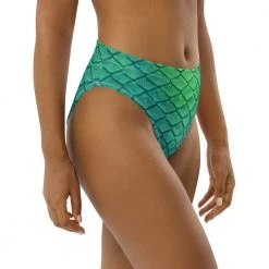 FinfolkProductions Shoal Green Recycled High-waisted Bikini Bottom