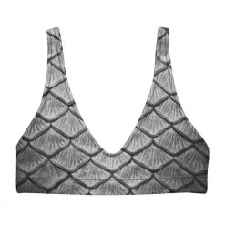 FinfolkProductions Starcrossed Silver Recyled Padded Bikini Top