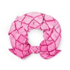 FinfolkProductions Plumeria Pink Scrunchie Hair Scrunchies