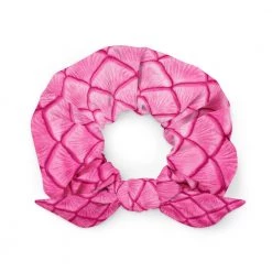 FinfolkProductions Plumeria Pink Scrunchie Hair Scrunchies