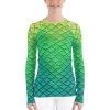 FinfolkProductions Rash Guards Shoal Green Fitted Rash Guard