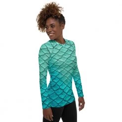 FinfolkProductions Sea Sapphire Fitted Rash Guard 7 FinfolkProductions Sea Sapphire Fitted Rash Guard