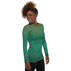 FinfolkProductions Tail Of The Month The Ten Year Fitted Rash Guard