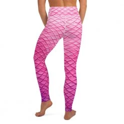 FinfolkProductions Plumeria Pink High Waisted Leggings