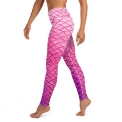 FinfolkProductions Plumeria Pink High Waisted Leggings
