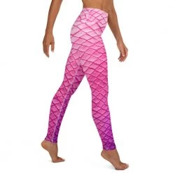 FinfolkProductions Plumeria Pink High Waisted Leggings