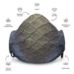 FinfolkProductions Black Dahlia Face Mask