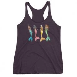 Finfolk Productions Watercolor Mermaid Racerback Tank T-shirts And Tank Tops