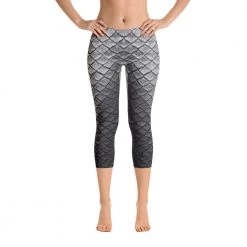 FinfolkProductions Starcrossed Silver Capri Leggings
