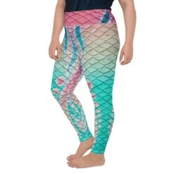 FinfolkProductions Turquoise Sunrise Plus Size Leggings