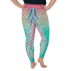 FinfolkProductions Turquoise Sunrise Plus Size Leggings