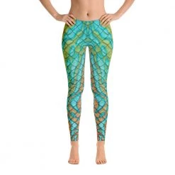 FinfolkProductions Tail Scale Leggings: Mandarin 7 FinfolkProductions Tail Scale Leggings: Mandarin