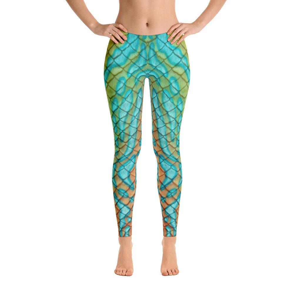 FinfolkProductions Tail Scale Leggings: Mandarin 3 FinfolkProductions Tail Scale Leggings: Mandarin