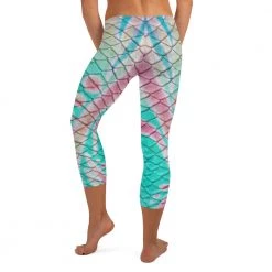 FinfolkProductions Turquoise Sunrise Capri Leggings