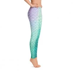 FinfolkProductions Tail Scale Leggings: Aqua Fairy