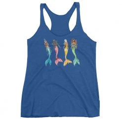 Finfolk Productions Watercolor Mermaid Racerback Tank T-shirts And Tank Tops