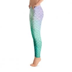 FinfolkProductions Tail Scale Leggings: Aqua Fairy