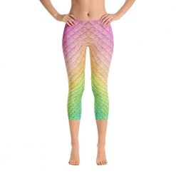 FinfolkProductions Rainbow Fairytail Capri Leggings