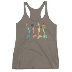Finfolk Productions Watercolor Mermaid Racerback Tank T-shirts And Tank Tops