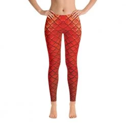 FinfolkProductions Tail Scale Leggings: Eternal Ember