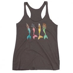 Finfolk Productions Watercolor Mermaid Racerback Tank T-shirts And Tank Tops