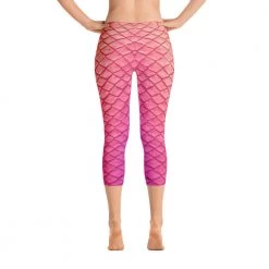 FinfolkProductions Plumeria Pink Capri Leggings