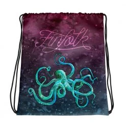 FinfolkProductions Cosmic Kraken Drawstring Bag