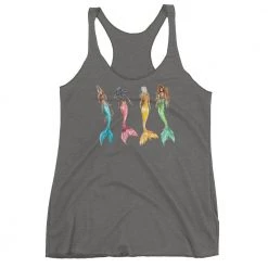 Finfolk Productions Watercolor Mermaid Racerback Tank T-shirts And Tank Tops