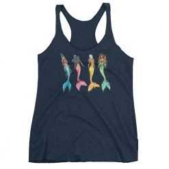 Finfolk Productions Watercolor Mermaid Racerback Tank T-shirts And Tank Tops
