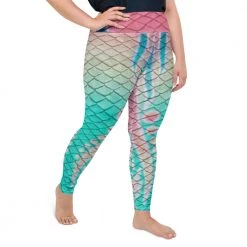 FinfolkProductions Turquoise Sunrise Plus Size Leggings