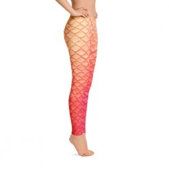 FinfolkProductions Tail Scale Leggings: Peachy Keen