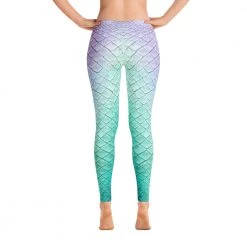 FinfolkProductions Tail Scale Leggings: Aqua Fairy