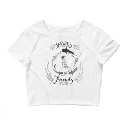FinfolkProductions T-shirts And Tank Tops Shark Friends Crop Tee