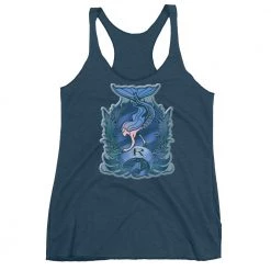 FinfolkProductions Sapphire Finfolk Crest Racerback Tank T-shirts And Tank Tops