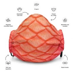 FinfolkProductions Peachy Keen Face Mask