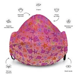 FinfolkProductions Face Masks Paradise In Pink Face Mask